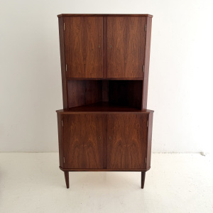 A 1960s Danish rosewood corner cabinet 