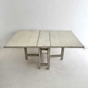 19th Century Swedish Country Gate Legged Drop Leaf Table
