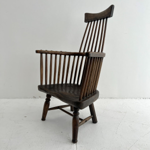 An 18th Century Welsh Lobster-pot comb-back stick chair 