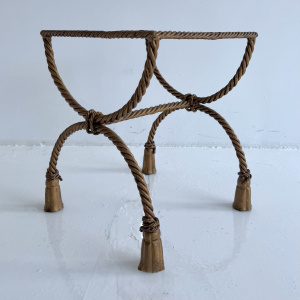 A Mid-Century Italian rope & tassel gilt side table 