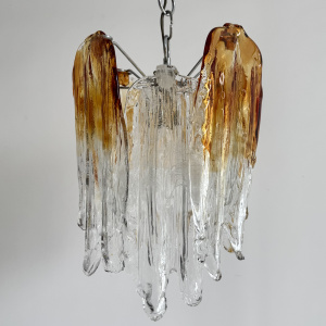 A 1960s Italian Mazzega Murano Flames chandelier 