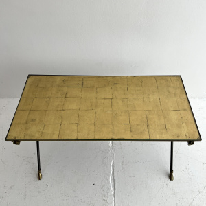 Maison Ramsay gold leaf and brass table