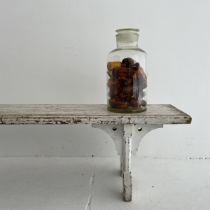 19th Gothic Style Pine Bench 