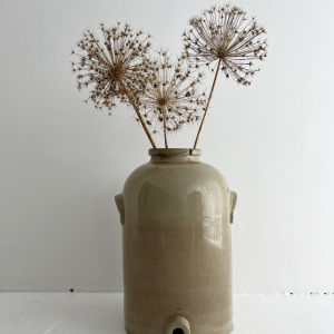 19th century French large stoneware fermentation jar 