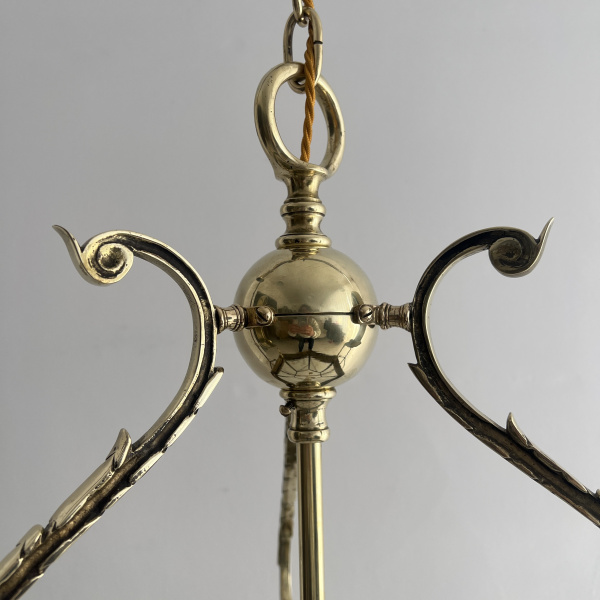 A mid 20th Century brass Regency style hall lantern  image
