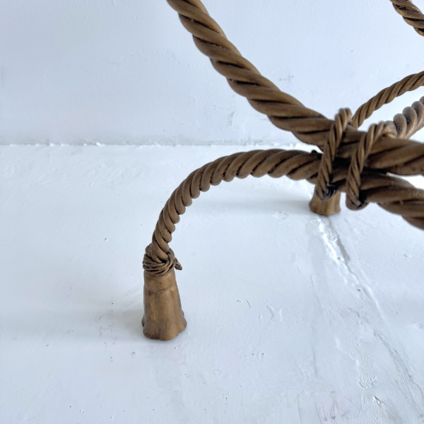 A Mid-Century Italian rope & tassel gilt side table  image