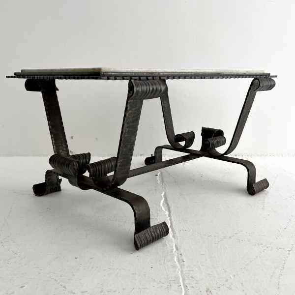 1940s Steel and Marble French table  image
