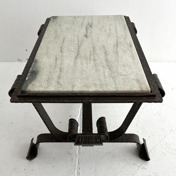 1940s Steel and Marble French table  image