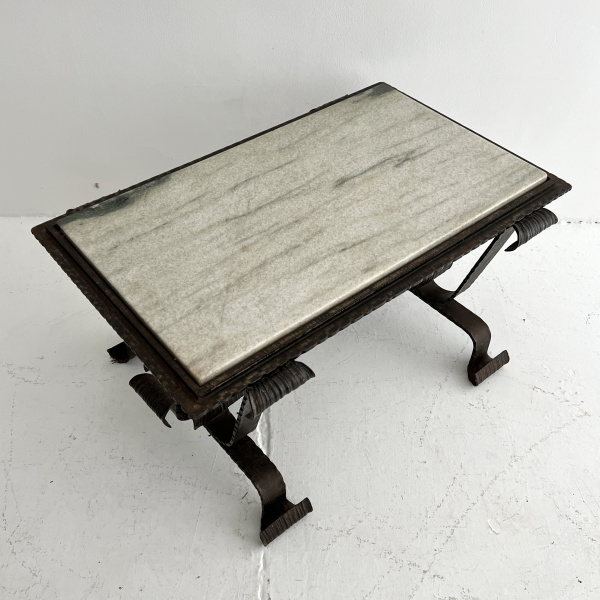1940s Steel and Marble French table  image