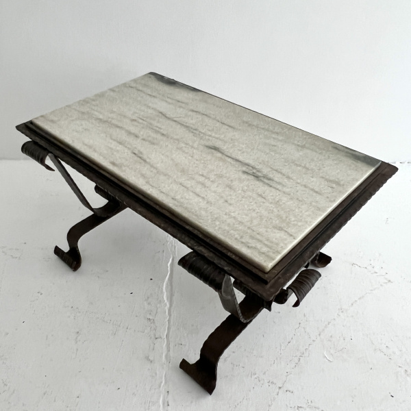 1940s Steel and Marble French table  image