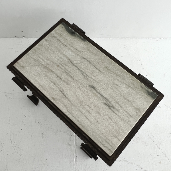 1940s Steel and Marble French table  image