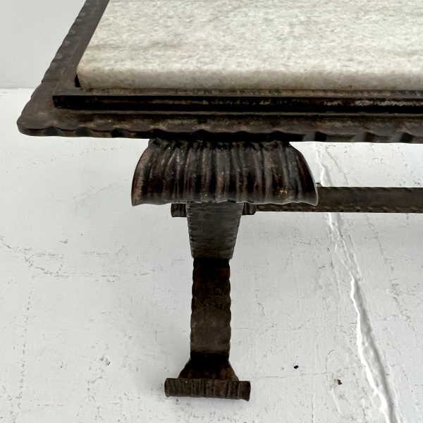 1940s Steel and Marble French table  image
