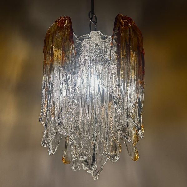 A 1960s Italian Mazzega Murano Flames chandelier  image