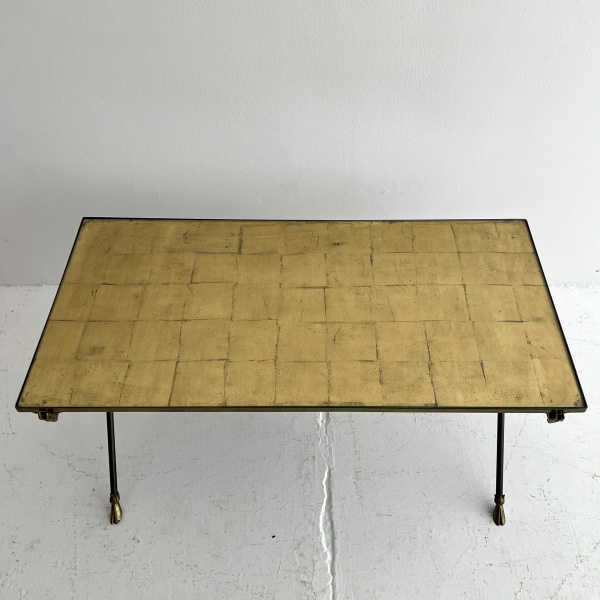 Maison Ramsay gold leaf and brass table image