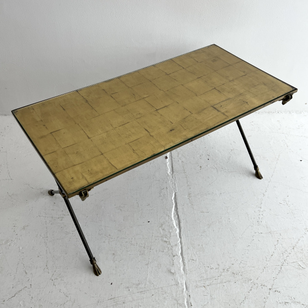 Maison Ramsay gold leaf and brass table image
