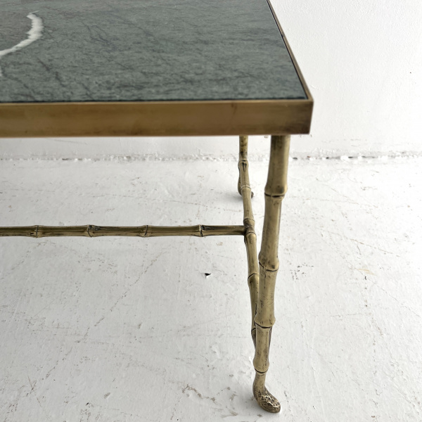 Marble and Brass Bamboo Maison Bagues Coffee Table image