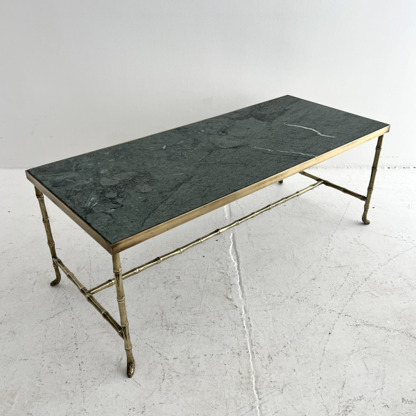 Marble and Brass Bamboo Maison Bagues Coffee Table image