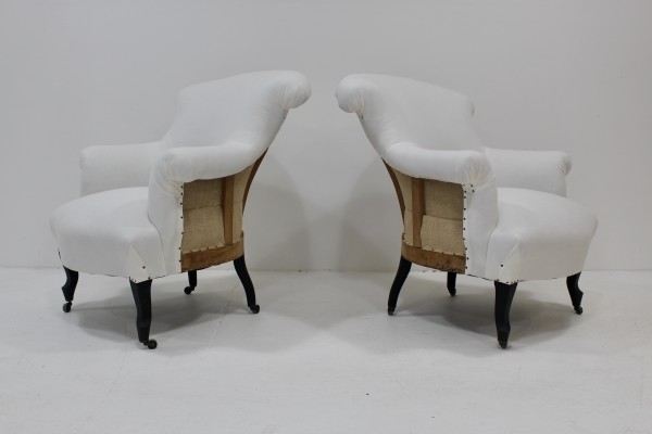 Pair of French Napoleon III  Antique Fish Tail Chairs  image