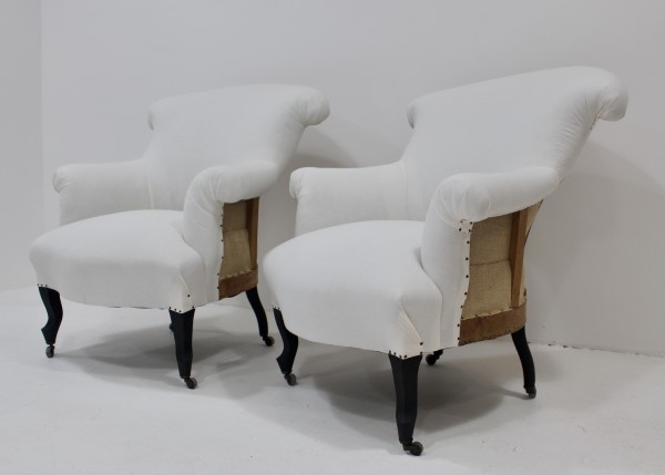 Pair of French Napoleon III  Antique Fish Tail Chairs  image