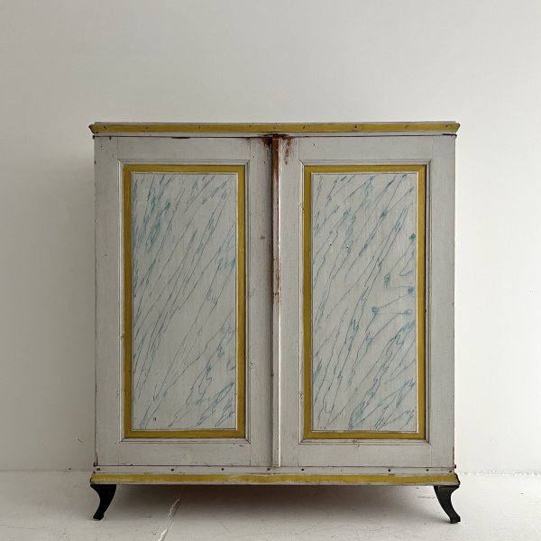19th Century Swedish Faux Marble Painted Cabinet  image