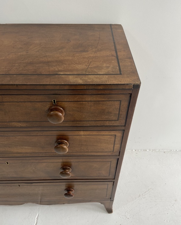 Ebony lined large Regency chest of drawers  image