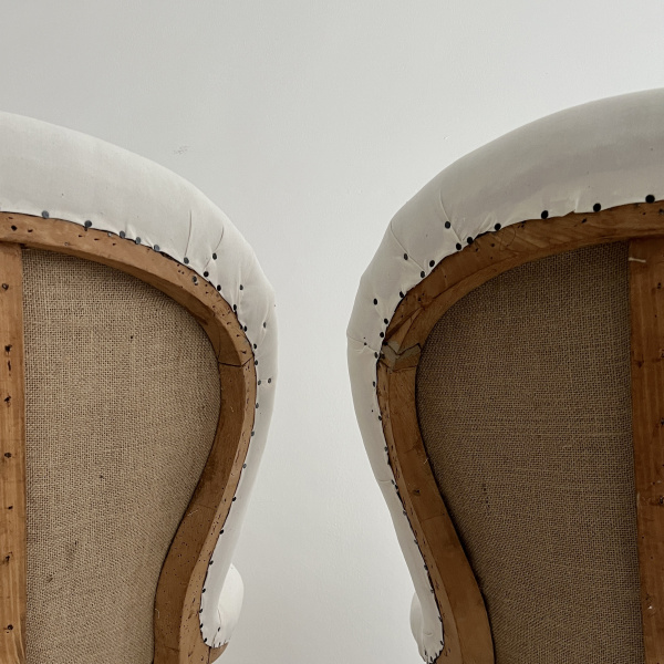 A Pair of French Napoleon Spoon Back Chairs image